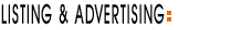 listing and advertising